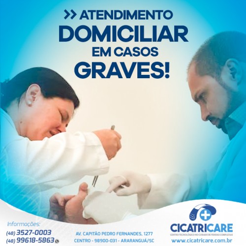 Atendimento domiciliar em casos graves!